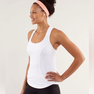 LULULEMON | Cardio Kick Tank | White Racerback Mesh | Size 6